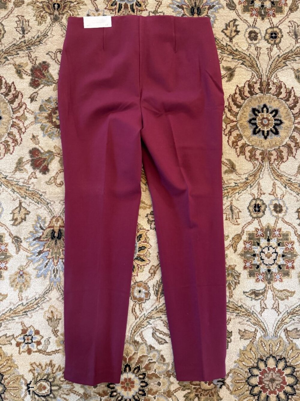 Chico's Pants Womens Size 6 - So Slimming Skinny Pleated Leg Pockets Red NWT - Picture 6 of 12